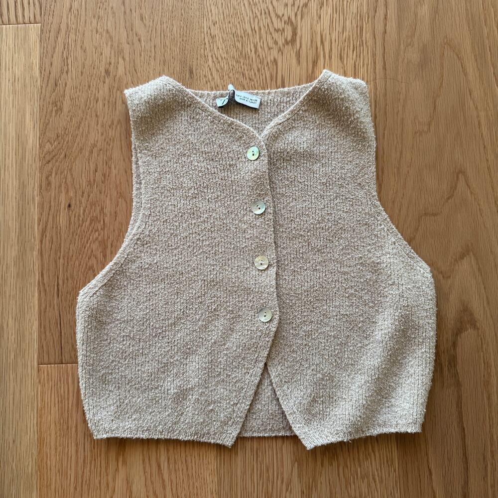 Zara Knit Sleeveless Blouse Top Womens Small